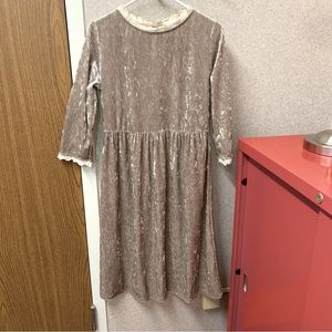 Dusty Rose Velvet Midi Dress